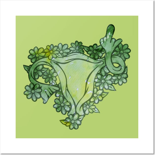 Floral Ovaries Flipping The Bird Wall Art by bubbsnugg